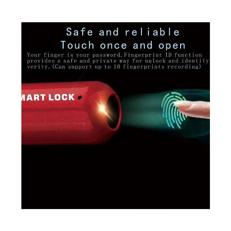 Mini Lucchetto Impronte Digitali Serratura Senza Chiave per Sicurezza Viaggio Design Leggero e Durevole Tecnologia Innovativa Sblocco Rapido in Lega di Zinco Batteria Ricaricabile