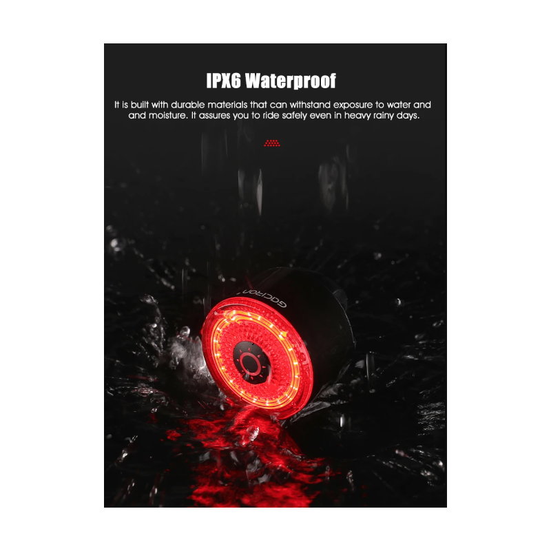 Gaciron LOOP-100 Fanali Posteriori per Bici Alta Luminosità Sensore Freno Design Magnetico in Lega di Alluminio Accessorio Resistente e Leggero per Sicurezza in Ciclismo e Visibilità