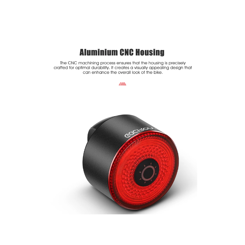 Gaciron LOOP-100 Fanali Posteriori per Bici Alta Luminosità Sensore Freno Design Magnetico in Lega di Alluminio Accessorio Resistente e Leggero per Sicurezza in Ciclismo e Visibilità