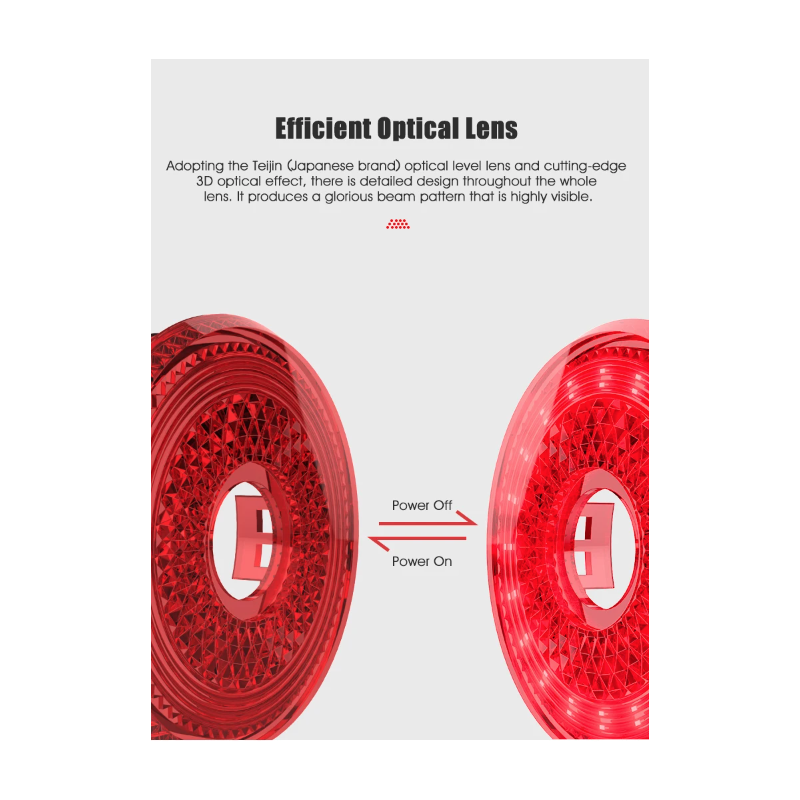 Gaciron LOOP-100 Fanali Posteriori per Bici Alta Luminosità Sensore Freno Design Magnetico in Lega di Alluminio Accessorio Resistente e Leggero per Sicurezza in Ciclismo e Visibilità