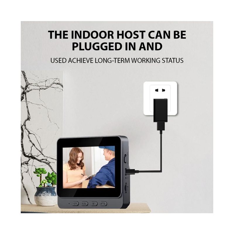 Scopri il M12 Videocitofono senza fili campanello visivo con schermo IPS 4.3'' visione cristallina installazione wireless semplice per sicurezza migliorata e protezione della privacy