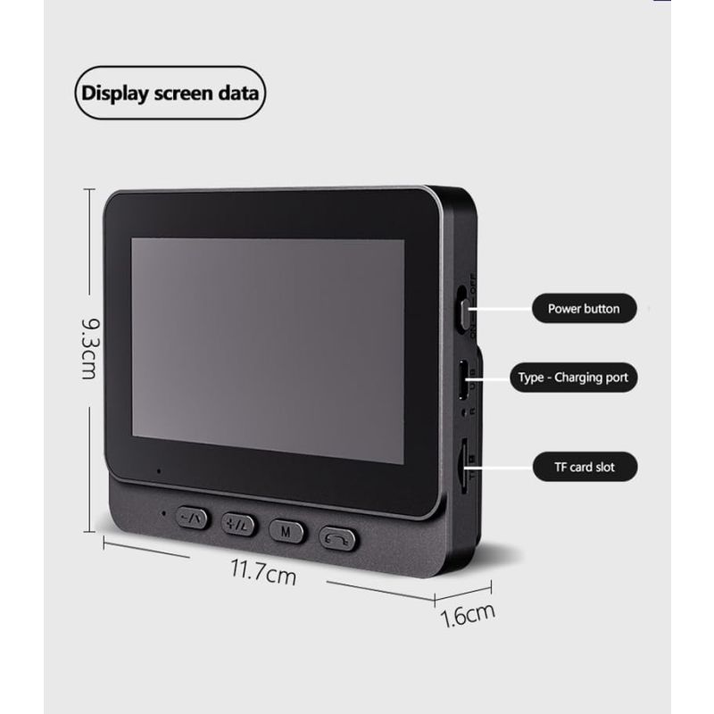 Videocitofono wireless campanello video sicurezza domestica con schermo monitor 43 pollici visione notturna audio bidirezionale installazione facile senza abbonamento WiFi design durevole