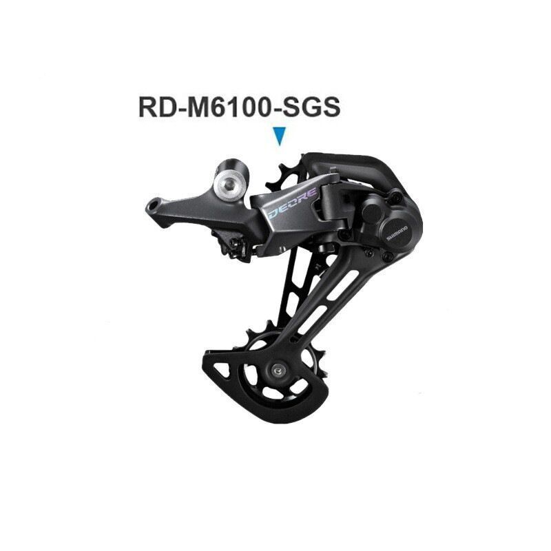 Gruppo Shimano Deore M6100 12 velocità cambio preciso con leva cambio SL M6100 e deragliatore RD M6100 SGS Rapidfire Plus per ciclismo su terreni misti e prestazioni elevate
