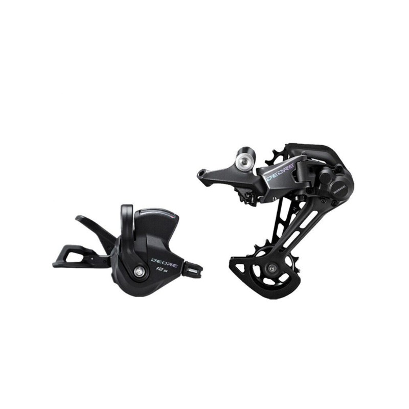 Gruppo Shimano Deore M6100 12 velocità cambio preciso con leva cambio SL M6100 e deragliatore RD M6100 SGS Rapidfire Plus per ciclismo su terreni misti e prestazioni elevate