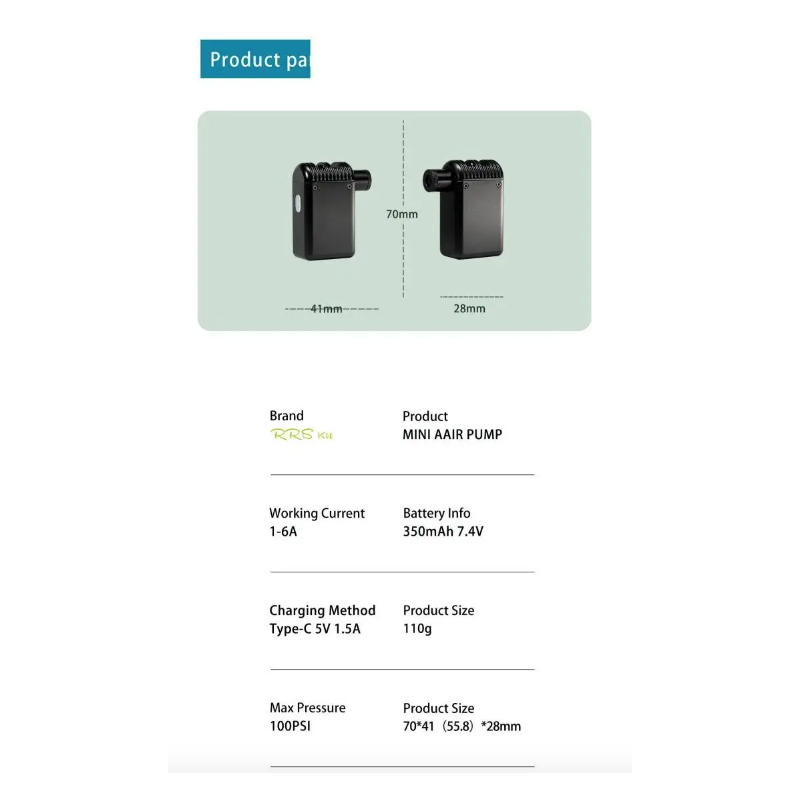 Scopri la Mini Pompa Elettrica A2 Pompa Cordless in Alluminio Leggera Accessori per Bici all'Aperto per Valvola Presta e Schrader Gonfiatore Portatile e Compatto Design Senza Fili