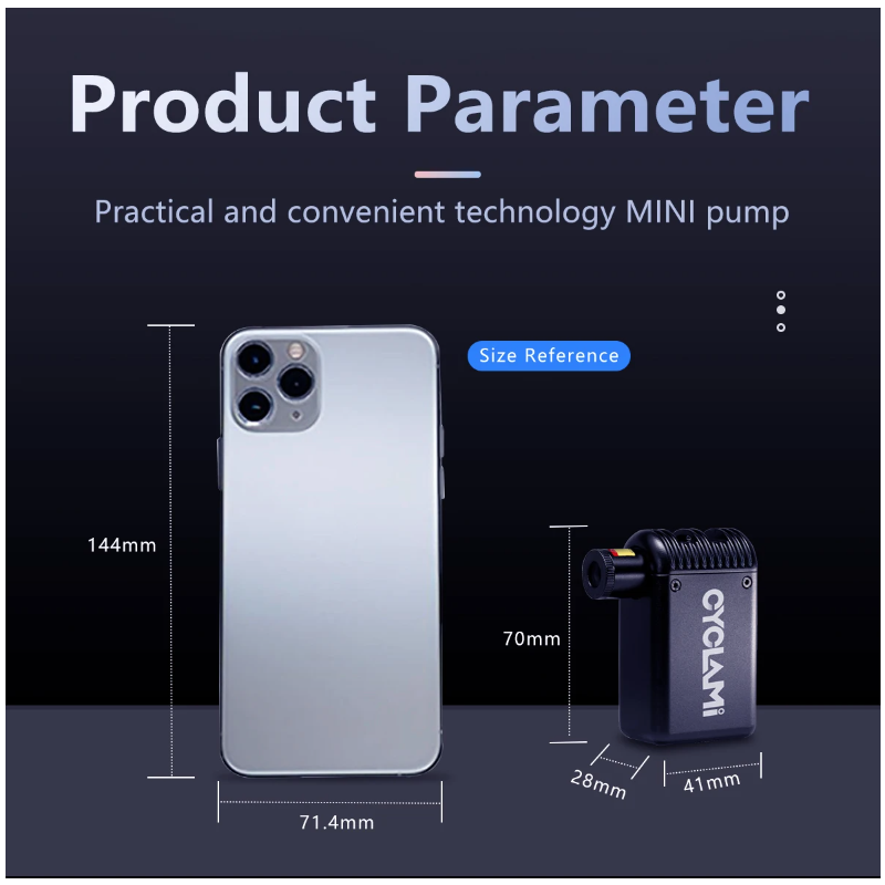 Scopri la Mini Pompa Elettrica A2 Pompa Cordless in Alluminio Leggera Accessori per Bici all'Aperto per Valvola Presta e Schrader Gonfiatore Portatile e Compatto Design Senza Fili