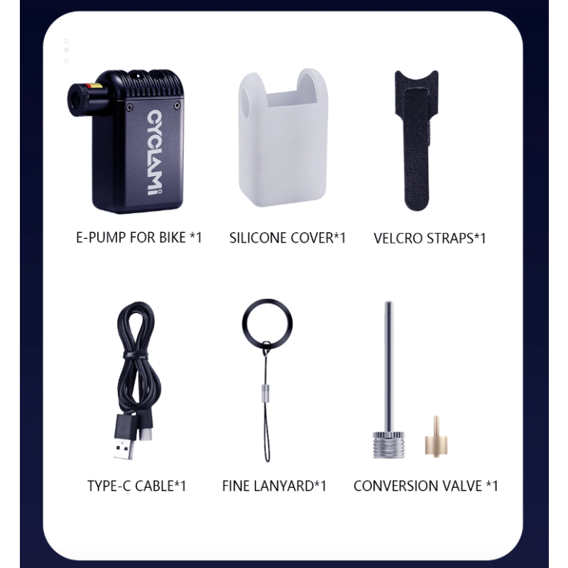 Scopri la Mini Pompa Elettrica A2 Pompa Cordless in Alluminio Leggera Accessori per Bici all'Aperto per Valvola Presta e Schrader Gonfiatore Portatile e Compatto Design Senza Fili