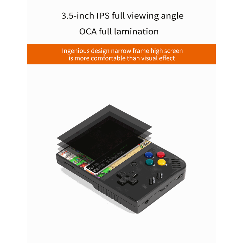 Console di Gioco Portatile MIYOO Mini Plus Display IPS 3.5 pollici Videogiochi Classici Sistema Linux Gaming Nostalgico Console Compatta per il Retro Gaming On the Go