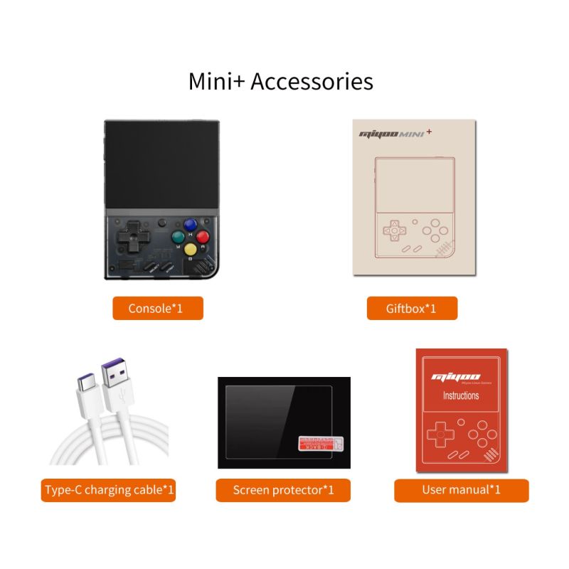 Console di Gioco Portatile MIYOO Mini Plus Display IPS 3.5 pollici Videogiochi Classici Sistema Linux Gaming Nostalgico Console Compatta per il Retro Gaming On the Go