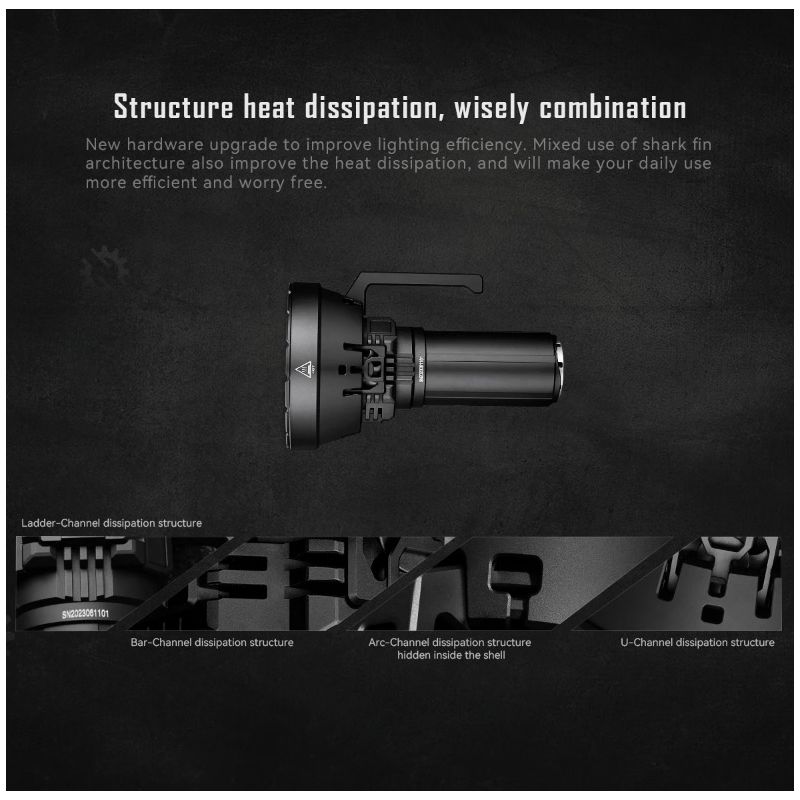 Torcia LED ad alta potenza IMALENT MS32 200000 lumen per illuminazione esterna con distanza del raggio incredibile e costruzione robusta in alluminio aeronautico per esplorazioni e sicurezza