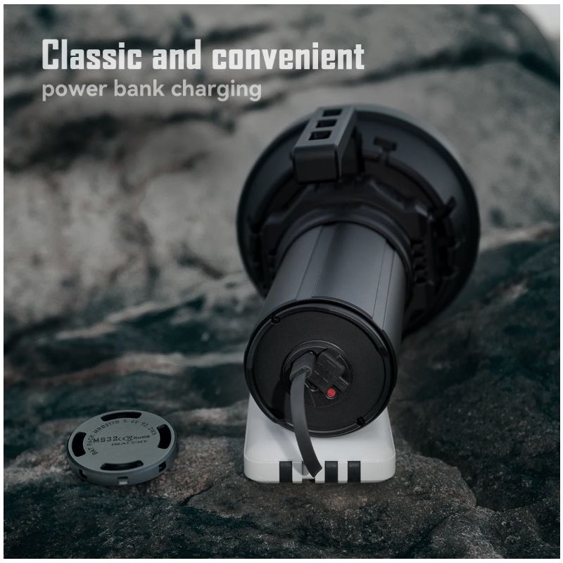 Torcia LED ad alta potenza IMALENT MS32 200000 lumen per illuminazione esterna con distanza del raggio incredibile e costruzione robusta in alluminio aeronautico per esplorazioni e sicurezza