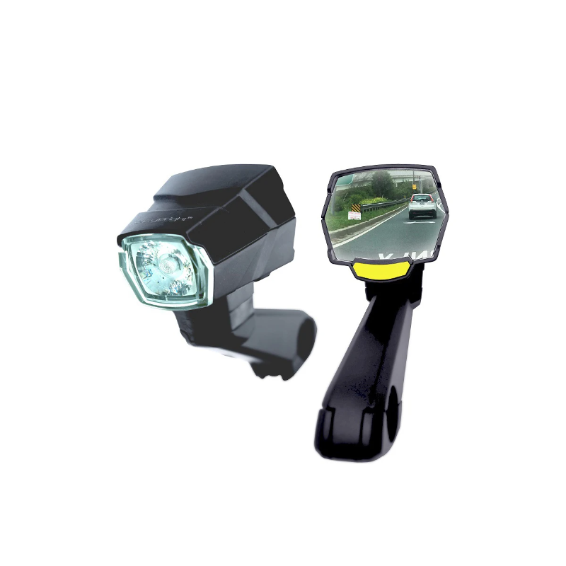 CarryBright CB800 faro specchietto retrovisore per bici lega di alluminio design del blocco della manopola miglior sicurezza visibilità ciclisti città e sentieri forestali