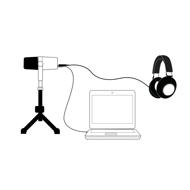 Microfono Dinamico Professionale MV7 per Podcast Registrazione Vocale Microfono Cardioide per Smartphone e Computer Suono di Alta Qualità Chiarezza Audio Design Elegante