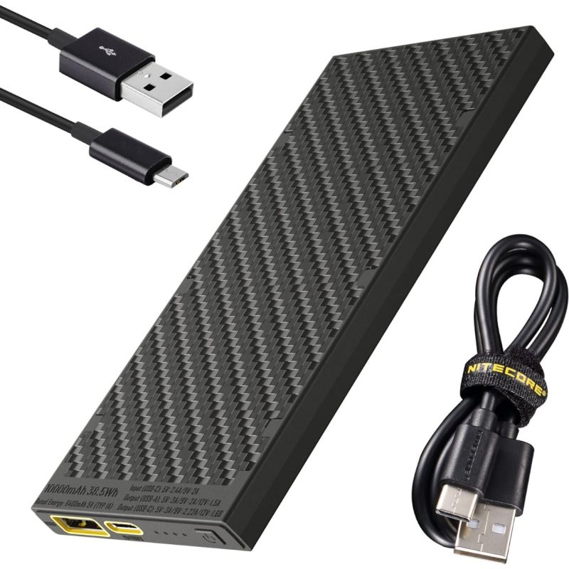 Scopri il Nitecore NB10000 Gen II power bank ultrasottile 10000mAh ricarica rapida USB-C doppie uscite accessorio da viaggio leggero per ricarica all'aperto e pendolarismo quotidiano