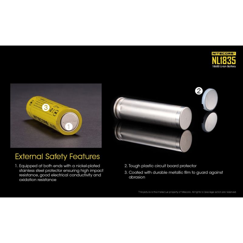 Nitecore 18650 NL1835 3500mAh Batteria ricaricabile Li-ion Lunga durata e prestazioni affidabili Design compatto ideale per elettronica di consumo e acquisti online