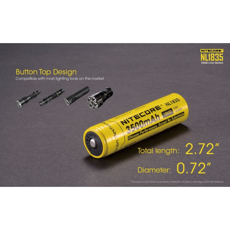 Nitecore 18650 NL1835 3500mAh Batteria ricaricabile Li-ion Lunga durata e prestazioni affidabili Design compatto ideale per elettronica di consumo e acquisti online