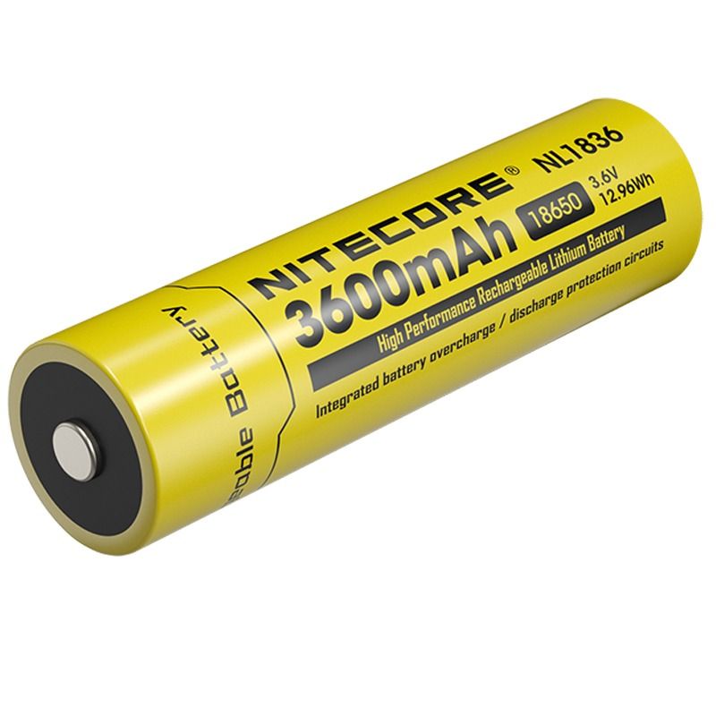 Nitecore 18650 NL1836 3600mAh Li-ion Batteria Ricaricabile per Torce | Alta Capacità