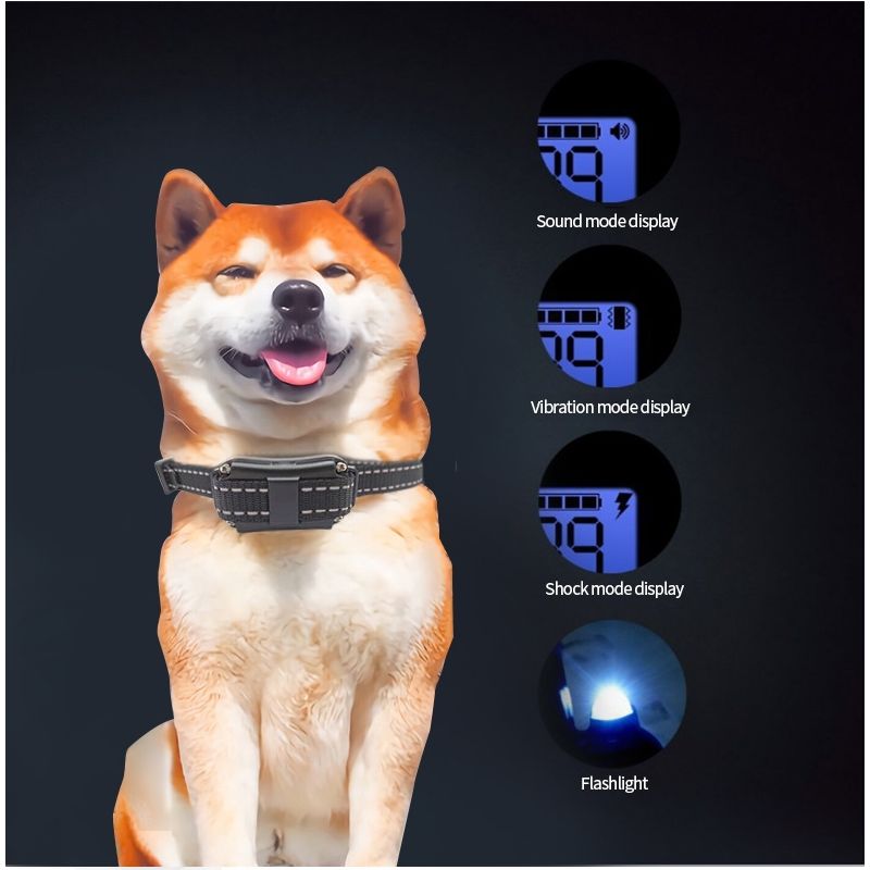 Collare d'Addestramento per Cani Impermeabile Ricaricabile con Display LCD e Telecomando Ideale per Addestramento All'aperto e Correzione Comportamento Canino Sicuro per Tutte le Taglie 800m