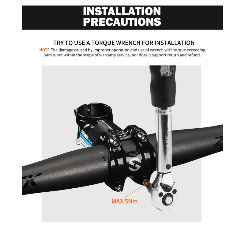 Manubrio per Bicicletta TOSEEK ZF-ONE MTB in Fibra di Carbonio 31.8mm x 580mm-760mm Design Nero Opaco Leggero Accessorio di Qualità Premium per Prestazioni e Guida Efficiente