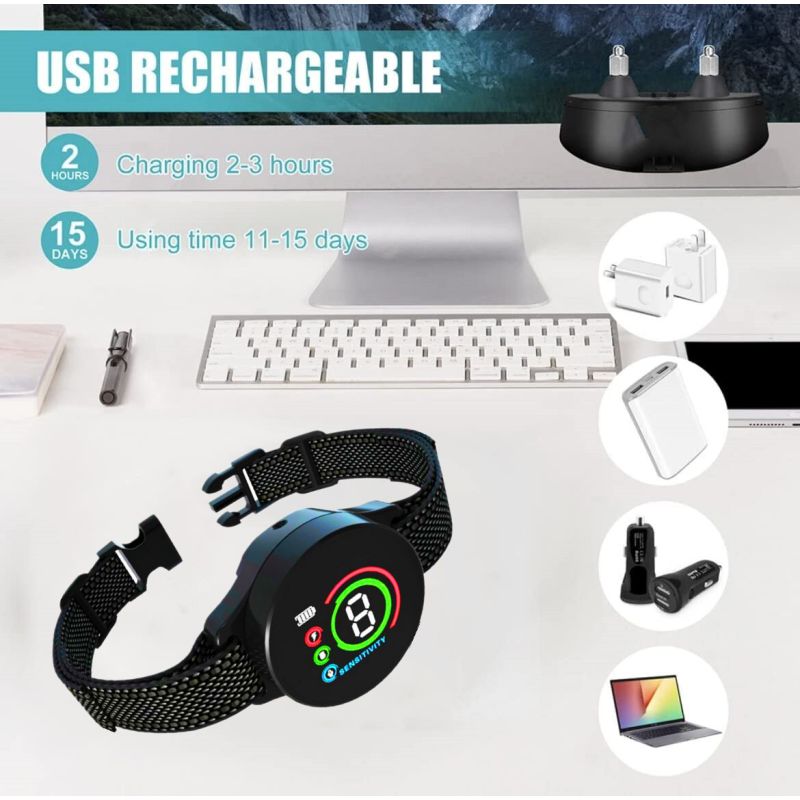 Dispositivo Addestramento Cani con Schermo a Colori Chip Riconoscimento Abbaiare e Gestione Energetica Intelligente Articoli per Animali Domestici Innovativi