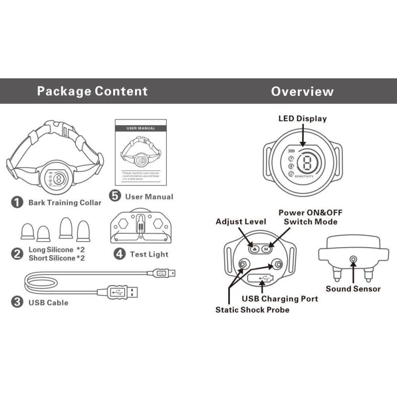 Dispositivo Addestramento Cani con Schermo a Colori Chip Riconoscimento Abbaiare e Gestione Energetica Intelligente Articoli per Animali Domestici Innovativi