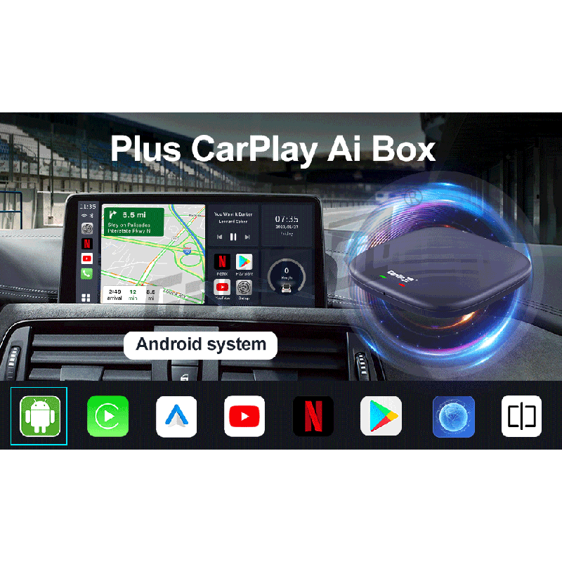 CarlinKit CarPlay Ai Box QCM6125 Android 12 Streaming Box 8G 128G Connettività Wireless Compatibile CarPlay OEM IPTV Netflix Trasforma Infotainment Auto con Intrattenimento Illimitato