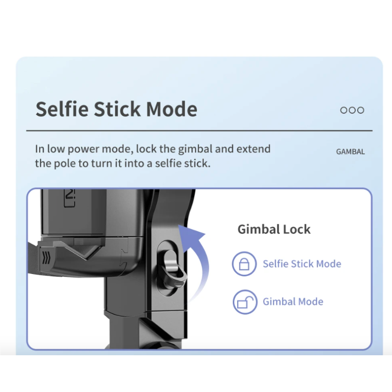 Q18 Selfie Stick Rotazione 360 e Stabilizzatore Cardanico per Fotografia Mobile Gadget Fotografico per Scatti Creativi e Stabili Accessorio Perfetto e Facile da Usare