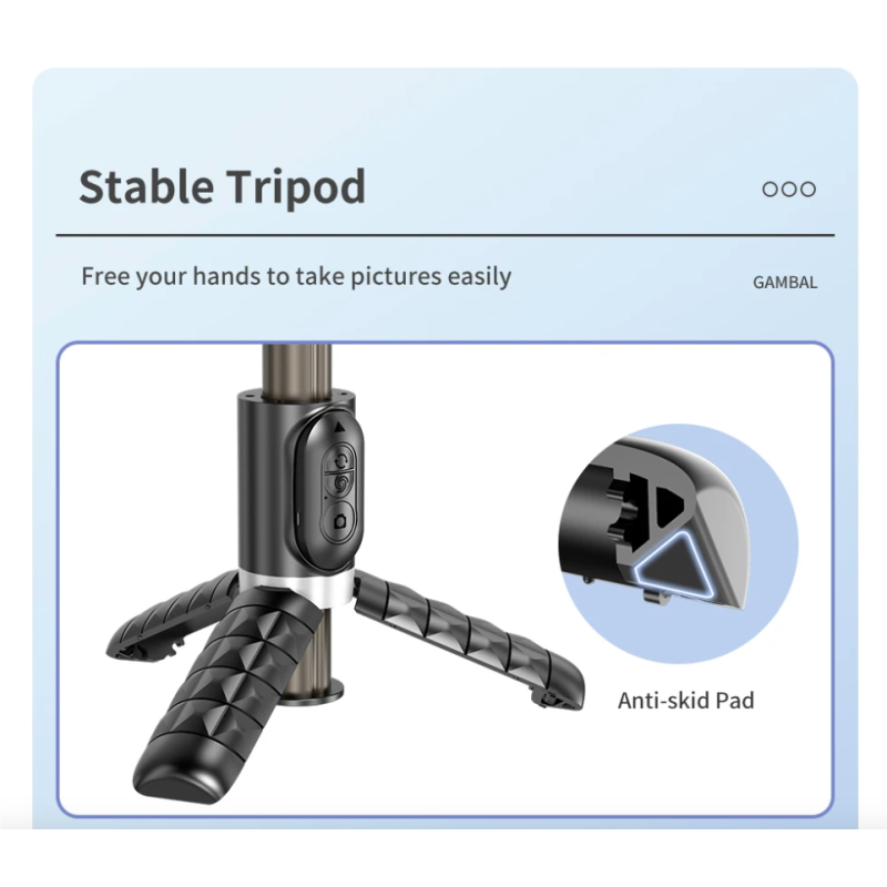 Q18 Selfie Stick Rotazione 360 e Stabilizzatore Cardanico per Fotografia Mobile Gadget Fotografico per Scatti Creativi e Stabili Accessorio Perfetto e Facile da Usare