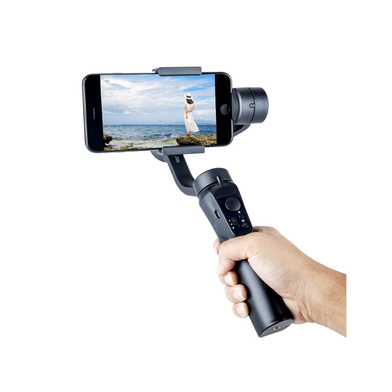 F6 Stabilizzatore 3 Assi Stabilizzatore Portatile per Smartphone e Action Camera con Modalità di Stabilizzazione e Controllo Zoom Manuale per Riprese di Qualità Professionale
