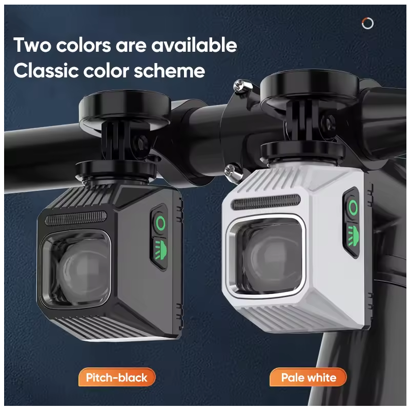 NiteBeam CL1600 faro anteriore ciclismo notturno con controllo doppio interruttore montaggio universale ricarica Type-C lega di alluminio per MTB e luci bici strada