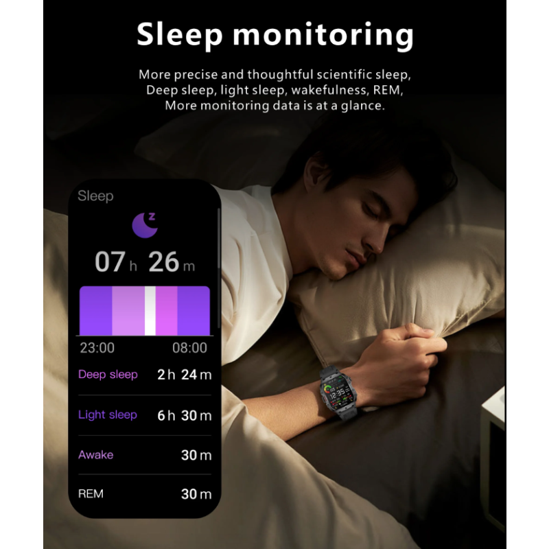 Smartwatch QX11 Uomo IP68 5ATM Chiamata BT Outdoor Sport Fitness Tracker Monitor Salute 1.96