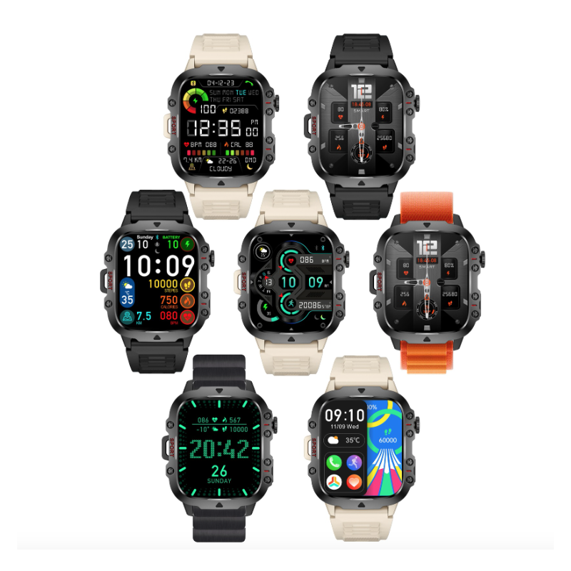 QX11 Smart Watch Uomo IP68 5ATM Sport all&#39;aria aperta Fitness Tracker Monitoraggio della salute 1.96 &quot;BT Call Smartwatch