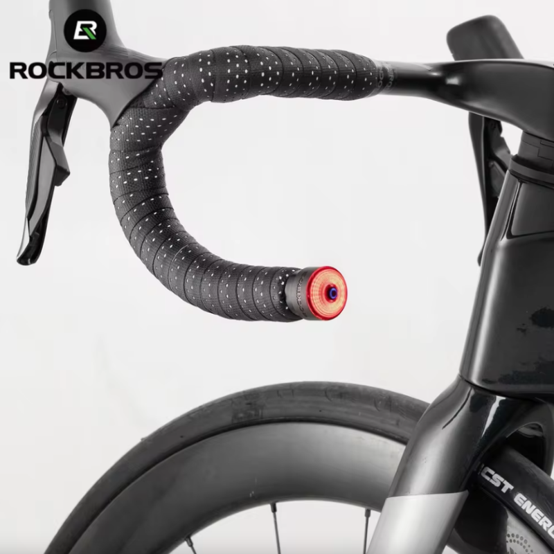 ROCKBROS R0 Fanale Posteriore Tappo Manubrio USB-C MTB, Bici da Strada | Luce Ciclismo Leggera Compatta
