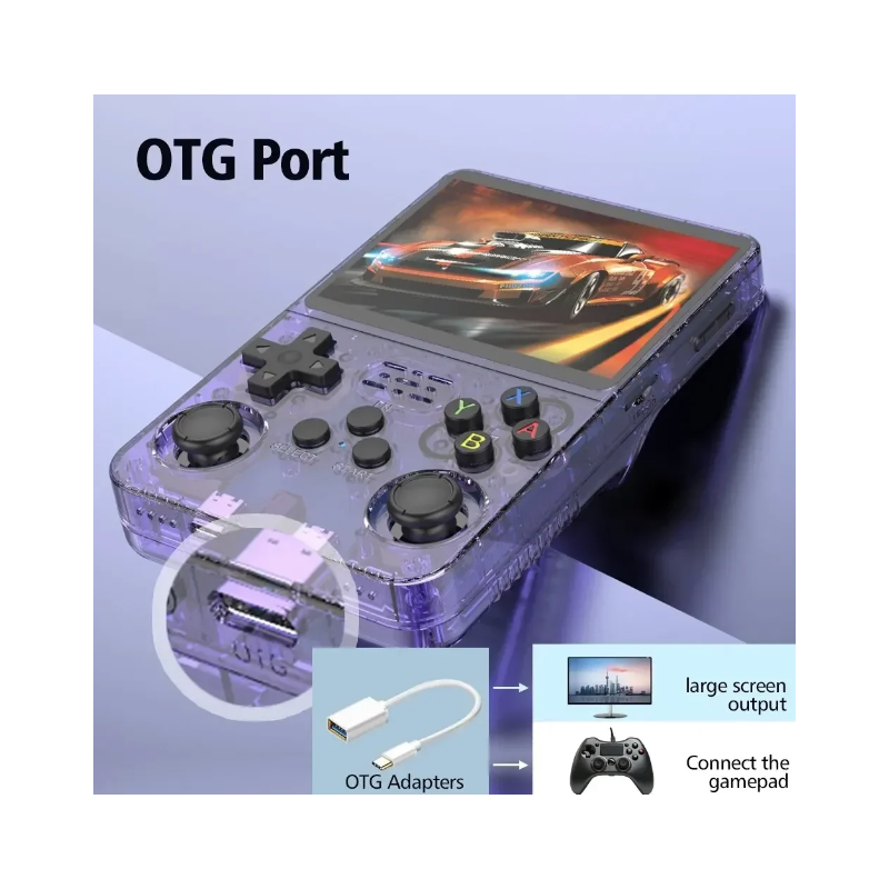Console portatile retrò R36S console di gioco con sistema Linux open source schermo IPS 3,5 pollici 10.000 giochi classici MAME N64 PS1 per retro gaming e nostalgia