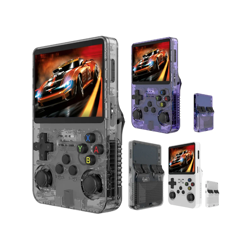 Console portatile retrò R36S console di gioco con sistema Linux open source schermo IPS 3,5 pollici 10.000 giochi classici MAME N64 PS1 per retro gaming e nostalgia