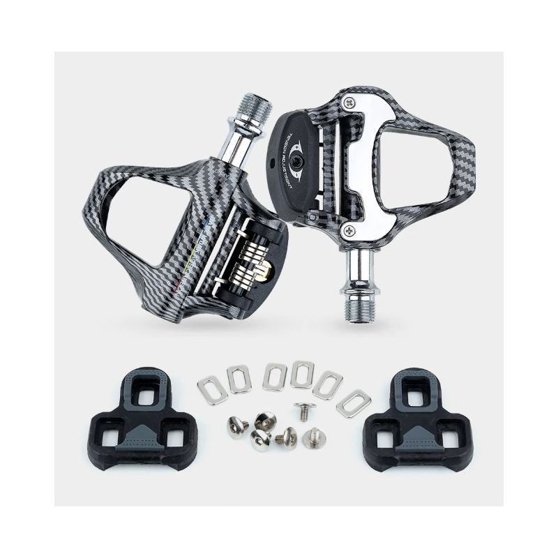 Pedali Bici da Strada RACEWORK in Fibra di Carbonio Ultraleggeri Sistema Autobloccante SPD Keo Alte Prestazioni per Appassionati di Ciclismo и Sport All'Aperto Design Durevole