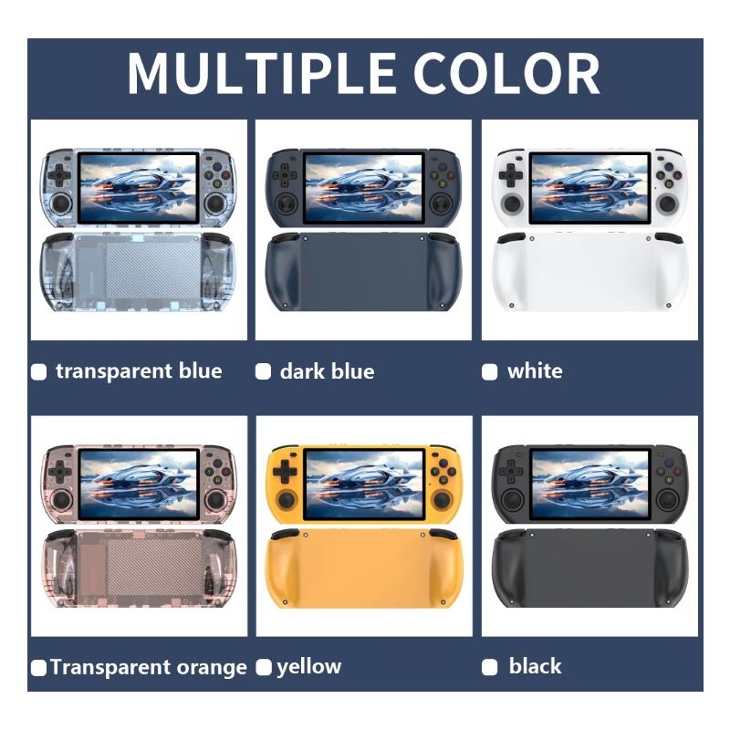 POWKIDDY RGB10 MAX3 console di gioco portatile retro con schermo IPS 5 pollici risoluzione 1280x720 RK3566 alta performance emulatori esperienza di gaming nostalgico personalizzabile