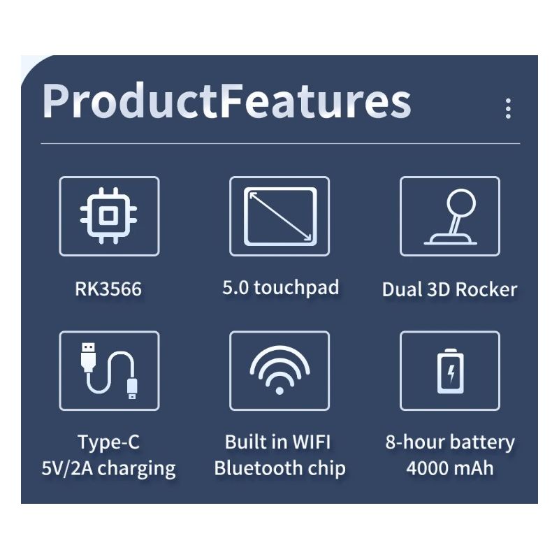POWKIDDY RGB10 MAX3 console di gioco portatile retro con schermo IPS 5 pollici risoluzione 1280x720 RK3566 alta performance emulatori esperienza di gaming nostalgico personalizzabile