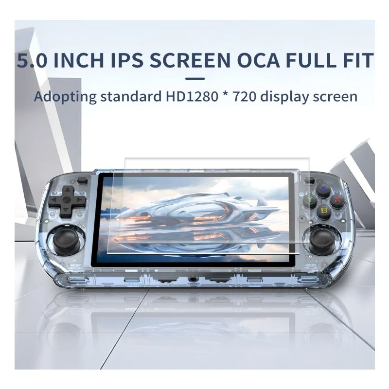POWKIDDY RGB10 MAX3 console di gioco portatile retro con schermo IPS 5 pollici risoluzione 1280x720 RK3566 alta performance emulatori esperienza di gaming nostalgico personalizzabile