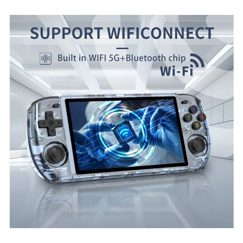 POWKIDDY RGB10 MAX3 console di gioco portatile retro con schermo IPS 5 pollici risoluzione 1280x720 RK3566 alta performance emulatori esperienza di gaming nostalgico personalizzabile