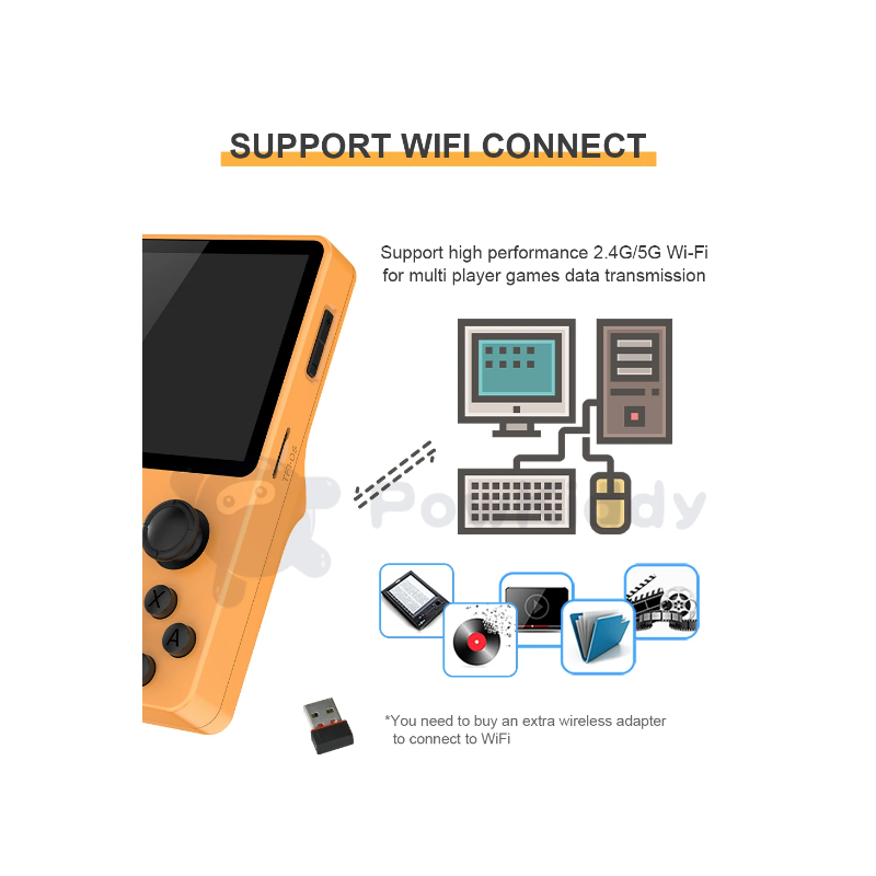 Console di gioco portatile POWKIDDY RGB20S con sistema open source schermo IPS 4:3 da 3,5 pollici giochi retrò MAME N64 PS1 perfetta per giochi nostalgici e personalizzabili