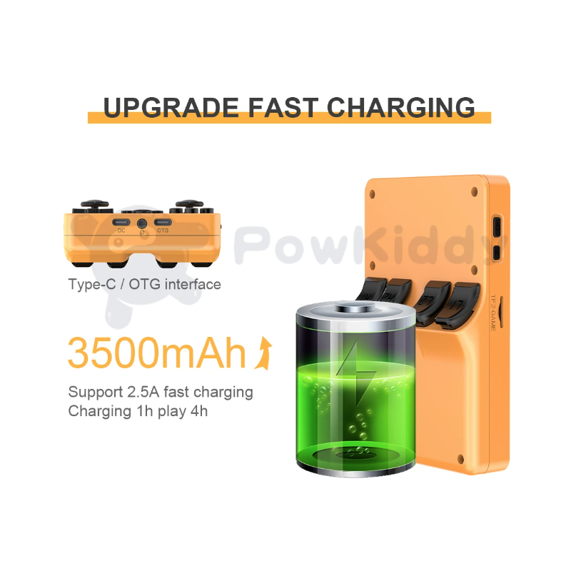 Console di gioco portatile POWKIDDY RGB20S con sistema open source schermo IPS 4:3 da 3,5 pollici giochi retrò MAME N64 PS1 perfetta per giochi nostalgici e personalizzabili