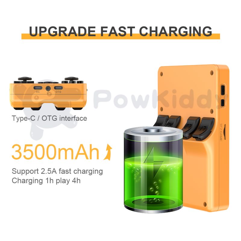 POWKIDDY RGB20S console di gioco portatile retro-gaming schermo 3,5 pollici IPS 4:3 design ultra-compatto sistema open source regali per bambini e appassionati di retrò grafica immersiva