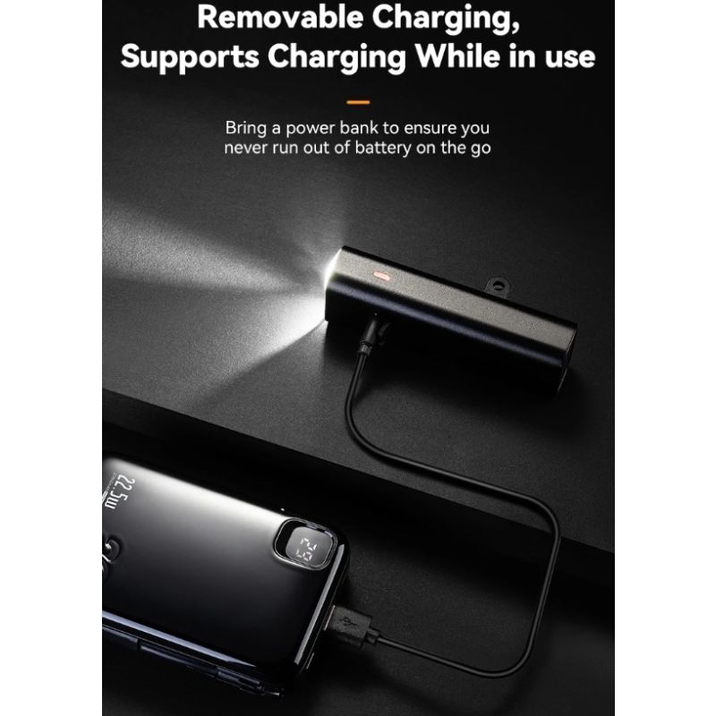 ROCKBROS RHL-1000LUMEN Luce anteriore per bici con 1000 lumen alta luminosità antipioggia ricaricabile Type-C ideale per ciclismo notturno e ciclisti di montagna robusta e versatile