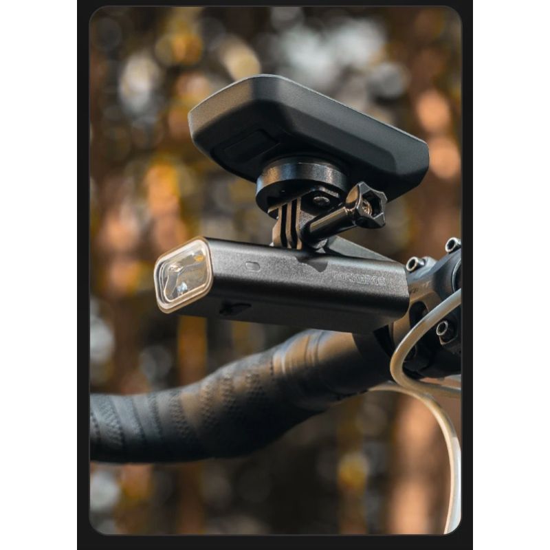 ROCKBROS RHL-1000LUMEN Luce anteriore per bici con 1000 lumen alta luminosità antipioggia ricaricabile Type-C ideale per ciclismo notturno e ciclisti di montagna robusta e versatile