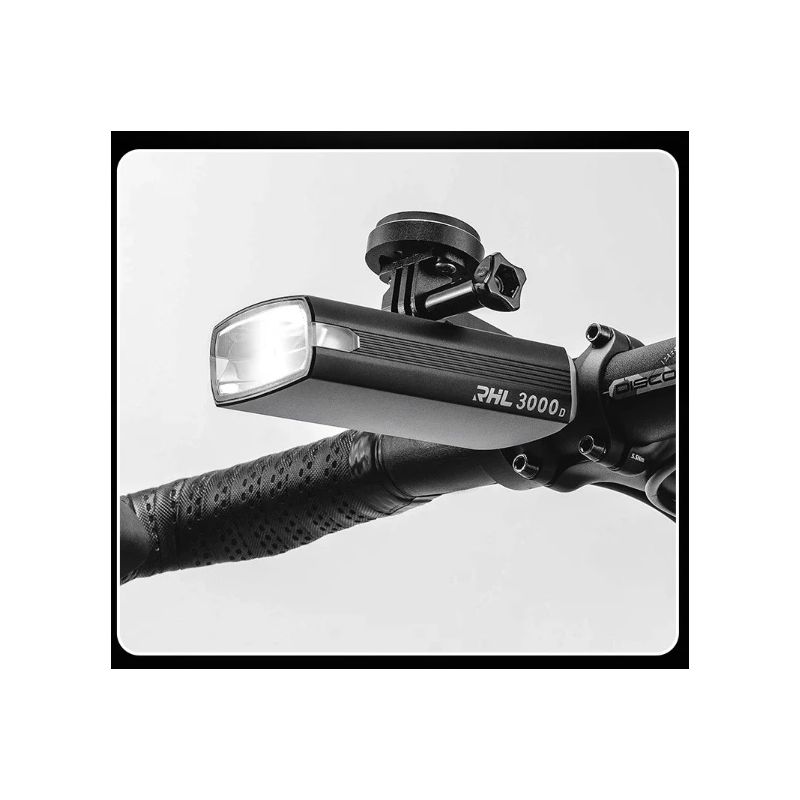 ROCKBROS RHL3000 luce bici anteriore 3000 lumen alta luminosità 10000mAh impermeabile MTB ciclismo su strada torcia elettrica ciclismo notturno accessori ciclismo regolazioni