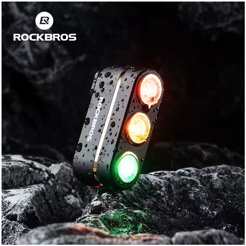 ROCKBROS Smart Luce Posteriore Bici con Sensore Freno | IP64 Impermeabile | Type-C | Sicurezza Ciclismo