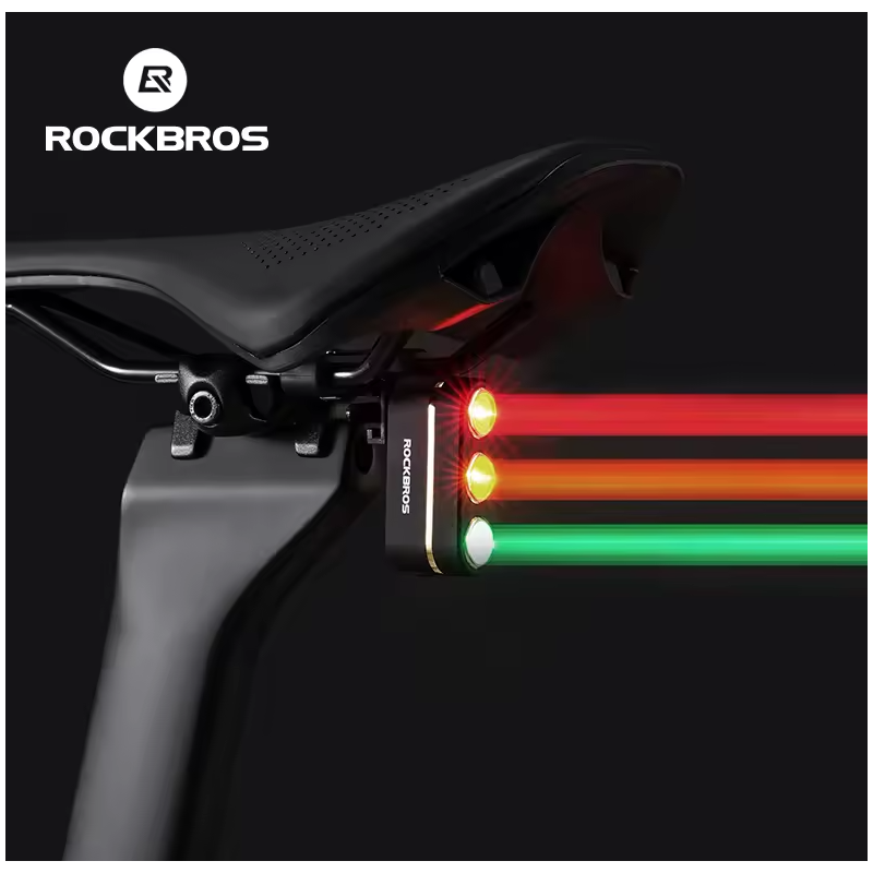 ROCKBROS Smart Luce Posteriore Bici con Sensore Freno | IP64 Impermeabile | Type-C | Sicurezza Ciclismo