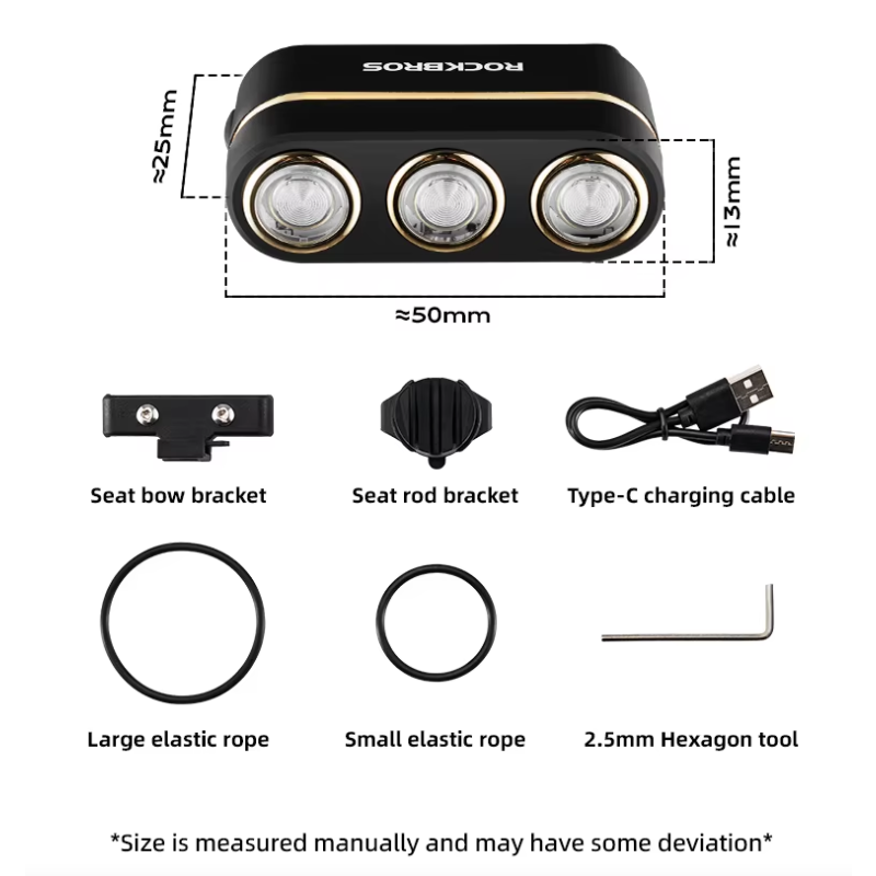 ROCKBROS Smart Luce Posteriore Bici con Sensore Freno | IP64 Impermeabile | Type-C | Sicurezza Ciclismo