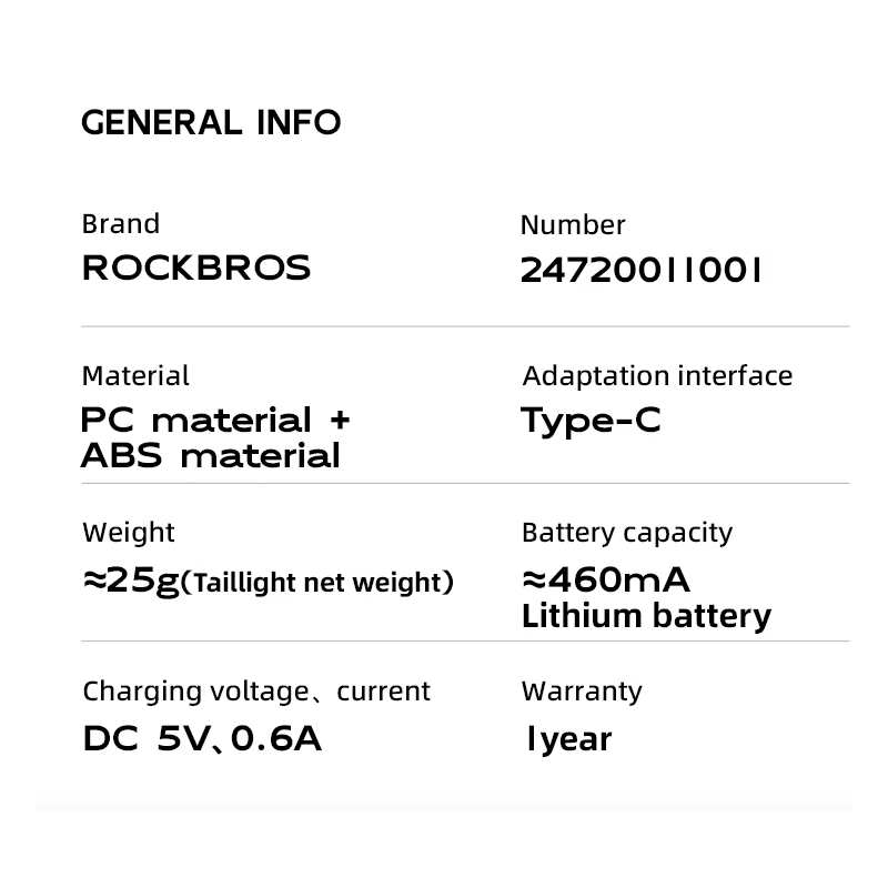 ROCKBROS Smart Luce Posteriore Bici con Sensore Freno | IP64 Impermeabile | Type-C | Sicurezza Ciclismo